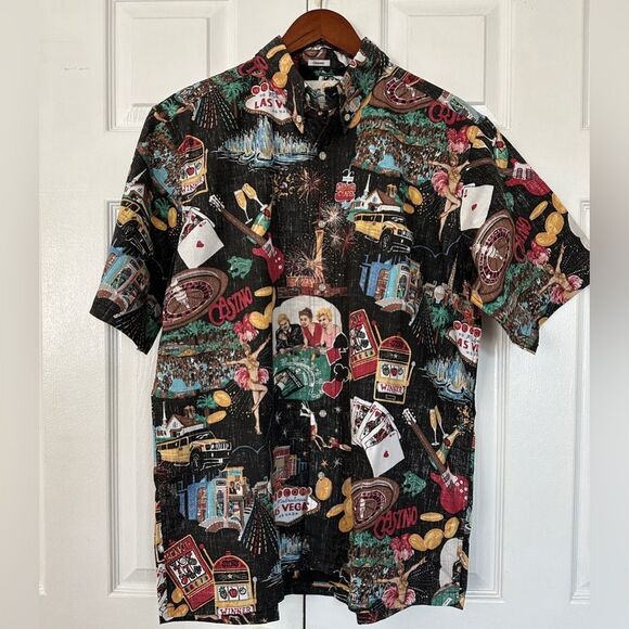 Reyn Spooner Shirt LAS VEGAS OUR 9th ISLAND Black Size L • NEW WITH TAGS • - Picture 8 of 13